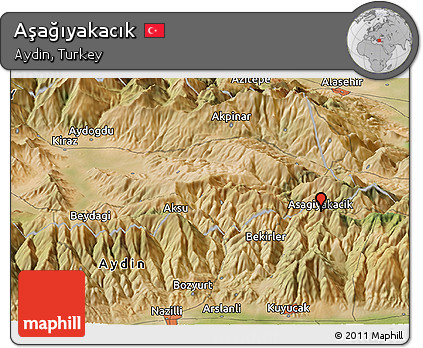 Satellite Panoramic Map of Aşağıyakacık