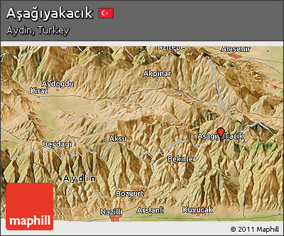 Satellite Panoramic Map of Aşağıyakacık