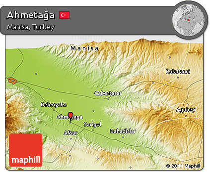 Physical 3D Map of Ahmetağa