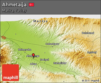 Physical 3D Map of Ahmetağa