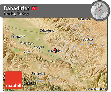 Satellite 3D Map of Bahadırlar