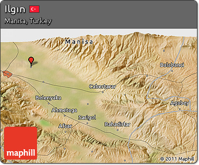 Satellite 3D Map of Ilgın