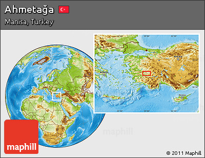 Physical Location Map of Ahmetağa