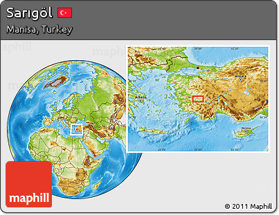 Physical Location Map of Sarıgöl