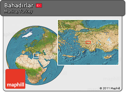 Satellite Location Map of Bahadırlar