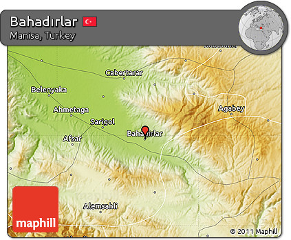 Physical Map of Bahadırlar