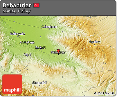 Physical Map of Bahadırlar