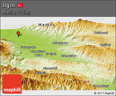 Physical Panoramic Map of Ilgın