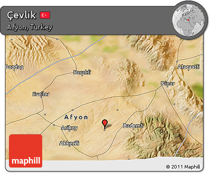 Satellite 3D Map of Çevlik