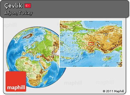 Physical Location Map of Çevlik