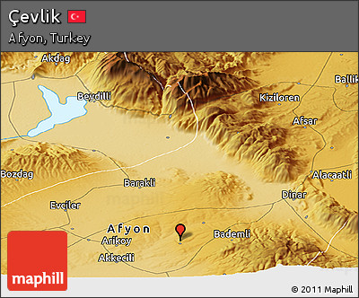 Physical Panoramic Map of Çevlik
