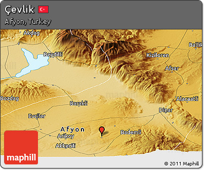 Physical Panoramic Map of Çevlik