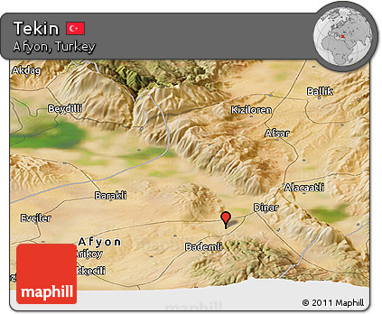 Satellite Panoramic Map of Tekin