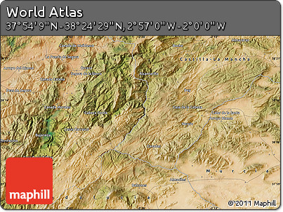 Satellite Map of the Area around 38° 9' 19" N, 2° 28' 30" W