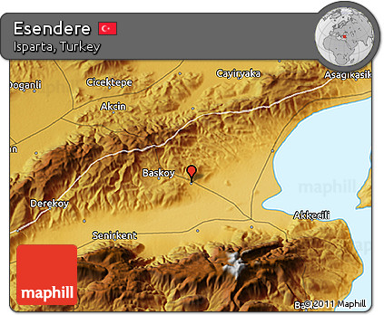 Physical 3D Map of Esendere