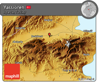 Physical 3D Map of Yassıören