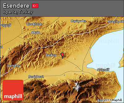 Physical 3D Map of Esendere