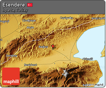 Physical 3D Map of Esendere