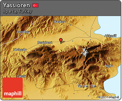 Physical 3D Map of Yassıören