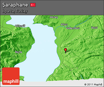 Political 3D Map of Şaraphane