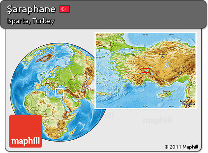 Physical Location Map of Şaraphane