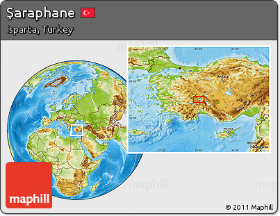 Physical Location Map of Şaraphane