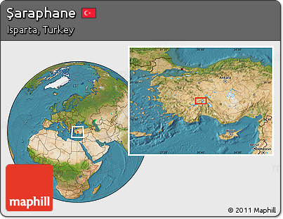 Satellite Location Map of Şaraphane