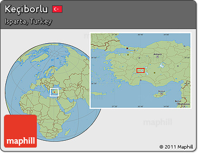 Savanna Style Location Map of Keçiborlu