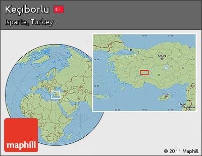 Savanna Style Location Map of Keçiborlu