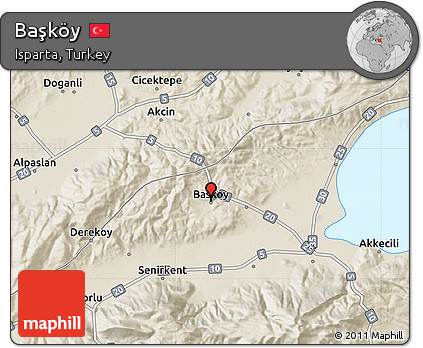 Shaded Relief Map of Başköy