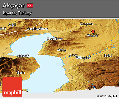 Physical Panoramic Map of Akçaşar