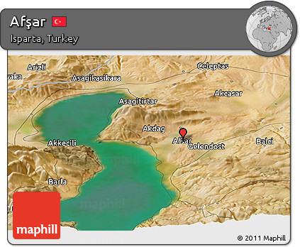 Satellite Panoramic Map of Afşar