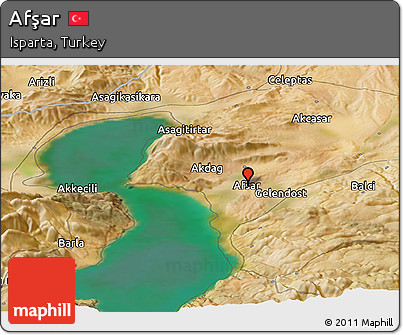 Satellite Panoramic Map of Afşar