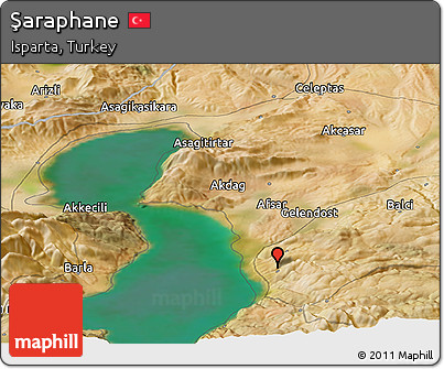 Satellite Panoramic Map of Şaraphane