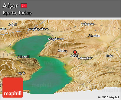 Satellite Panoramic Map of Afşar