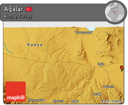 Physical 3D Map of Ağalar