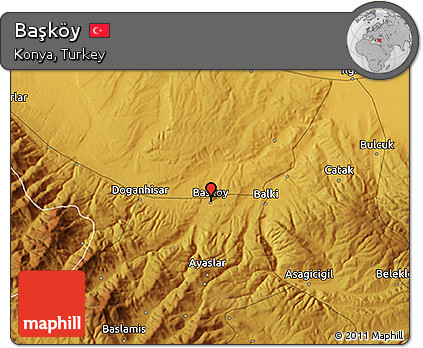 Physical 3D Map of Başköy