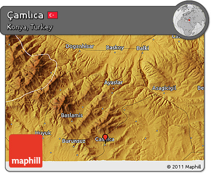 Physical 3D Map of Çamlıca