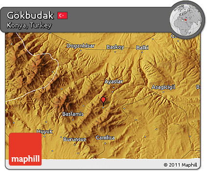 Physical 3D Map of Gökbudak