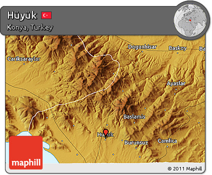 Physical 3D Map of Hüyük