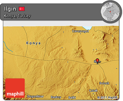 Physical 3D Map of Ilgın