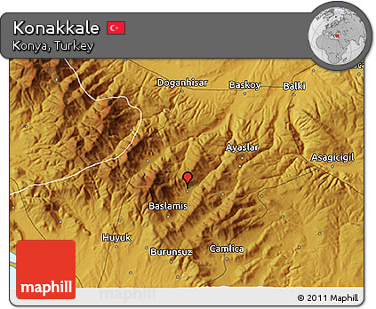 Physical 3D Map of Konakkale