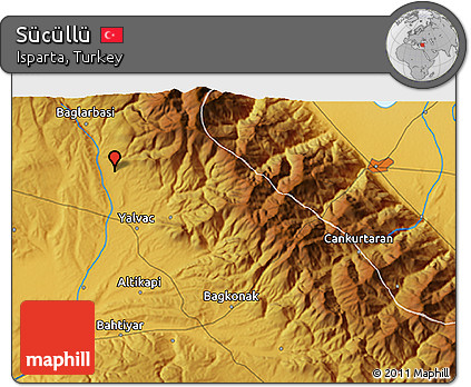 Physical 3D Map of Sücüllü