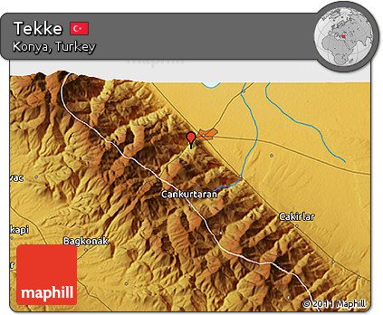 Physical 3D Map of Tekke