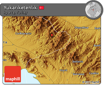 Physical 3D Map of Yukarıketenlik