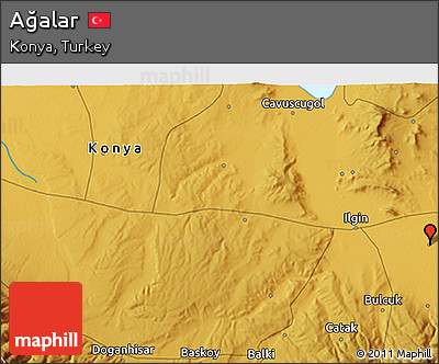 Physical 3D Map of Ağalar