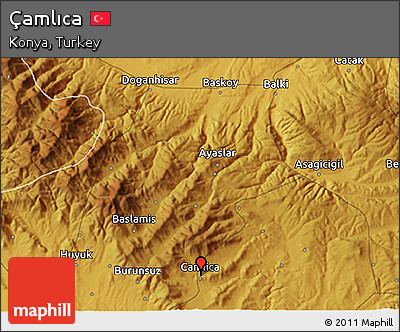 Physical 3D Map of Çamlıca