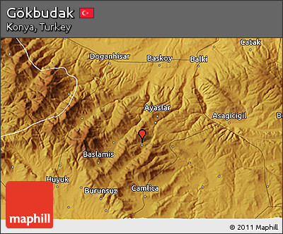 Physical 3D Map of Gökbudak