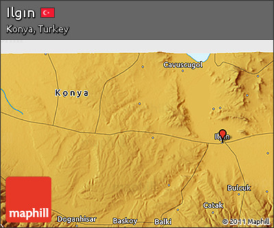 Physical 3D Map of Ilgın