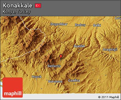 Physical 3D Map of Konakkale
